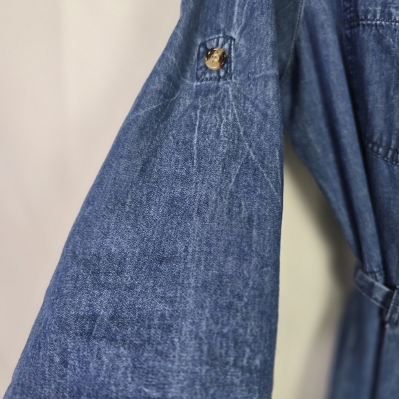 Women's Speed Limit MPH Denim Belted Dress - Picture 6 of 14